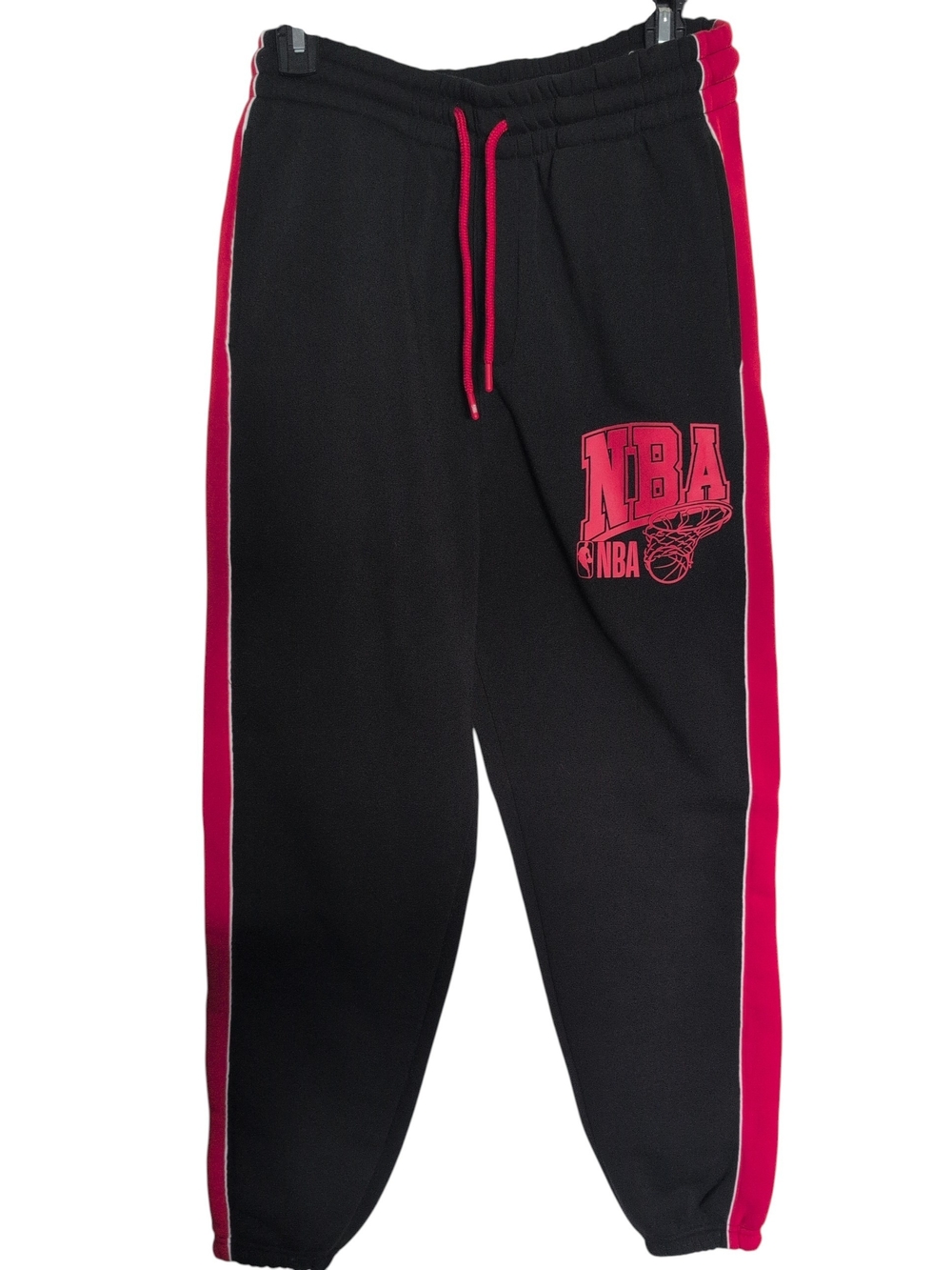 NBA Men's Black & Pink Fleece Jogger Pants